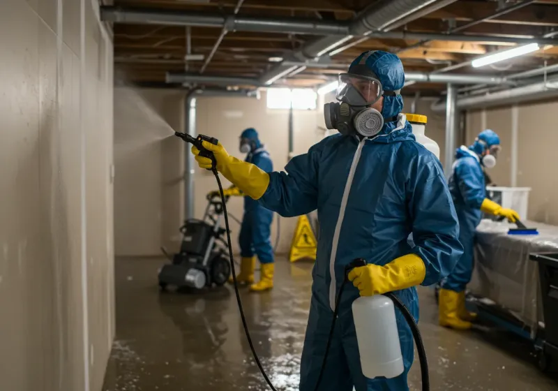 Basement Sanitization and Antimicrobial Treatment process in Friedens, PA